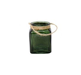 PORTAVELAS PUCHADES Ø8 H10CM YUTE VERDE OLIVA