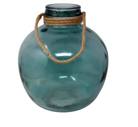 GARRAFA 15 LITROS BOCA ANCHA Ø32 H35 YUTE AZUL TURQ