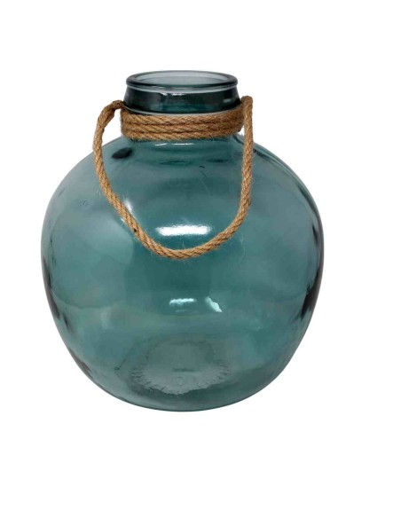 GARRAFA 15 LITROS BOCA ANCHA Ø32 H35 YUTE AZUL TURQ