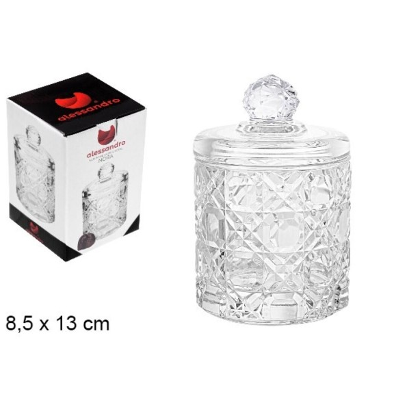 BOMBONERA CRISTAL NORA 8,5X13 CM