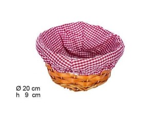 PANERA MIMBRE REDONDA MIEL CON TELA