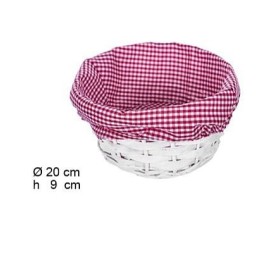 PANERA MIMBRE REDONDA BLANCA CON TELA