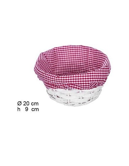 PANERA MIMBRE REDONDA BLANCA CON TELA