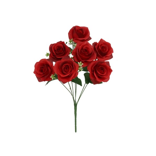 RAMO ROSAS DANESAS  X 7-43 CM (ROJO)