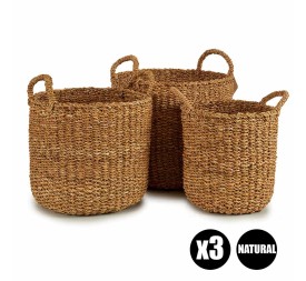 SET 3 CESTOS ESPARTO ABOMBADO ASA