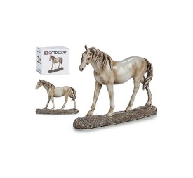 CABALLO RESINA GRANDE BLANCO ROTO