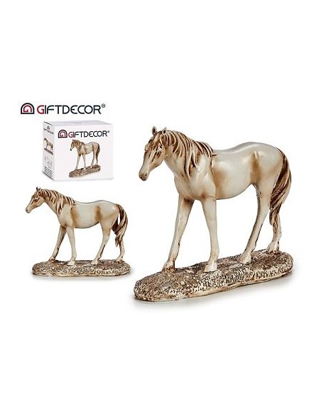CABALLO RESINA MEDIANO BLANCO ROTO