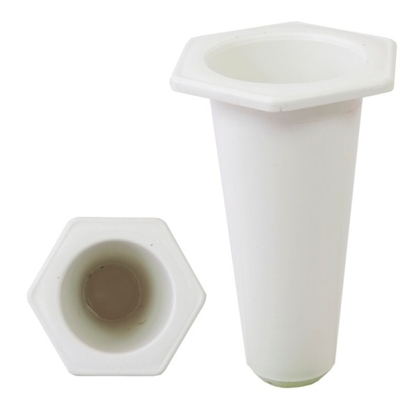 DEPOSITO CONO EXAGONAL PVC (blanco, verde o negro)