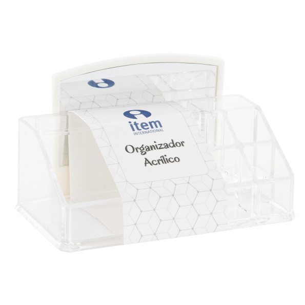 ORGANIZADOR ACRILICO 17X10X14 8 COMPARTIMENTOS
