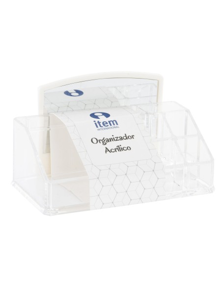 ORGANIZADOR ACRILICO 17X10X14 8 COMPARTIMENTOS