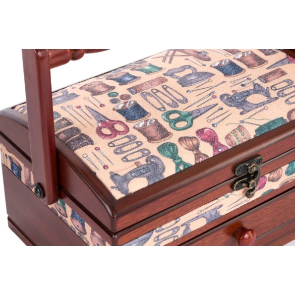 COSTURERO MADERA TELA 24X17X13/22 COSTURA