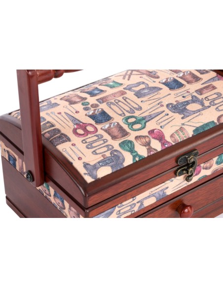 COSTURERO MADERA TELA 24X17X13/22 COSTURA