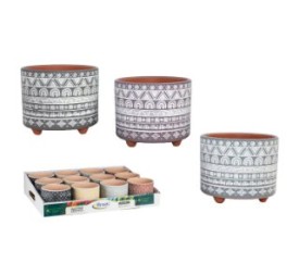 MACETA DISEÑO ESTAMPADO HORIZONTAL 12x10cm