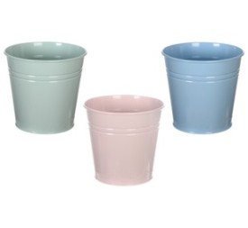 MACETERO METAL SURTIDOS BRILLO 16x11,5x14,7cm