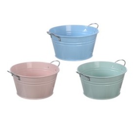 MACETERO METAL SURTIDOS BRILLO 19,5x15x10,2cm