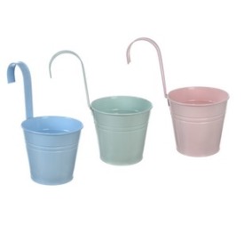 MACETERO METAL SURTIDOS BRILLO 11x8,2x10,6cm