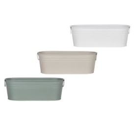 MACETERO METAL COLORES ALARGADA 27,5x11,3cm / 24,5x8,7x9,3cm