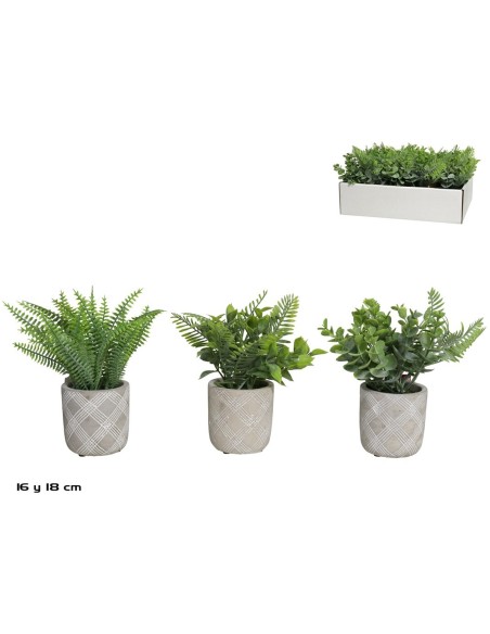 MACETA CEMENTO GRIS ROMBO SURT 16-18 CM