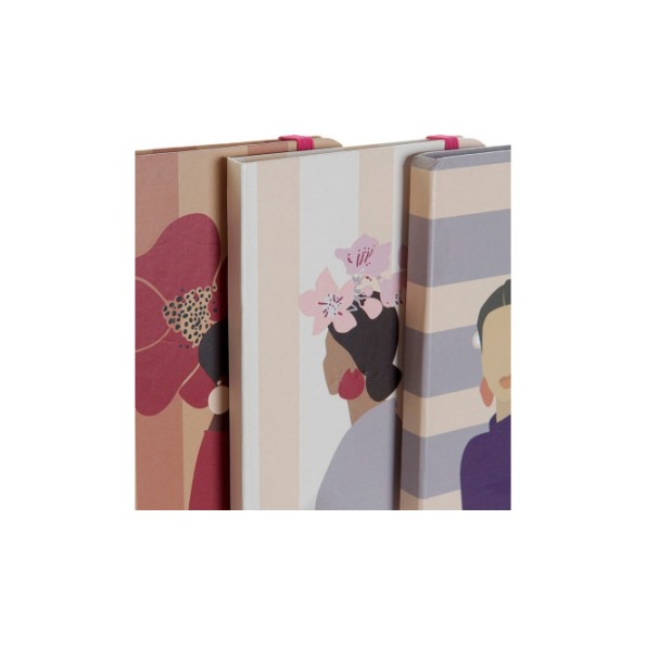 LIBRETA CARTON PAPEL 10,5X1X14,5 80H, 3 SURT.