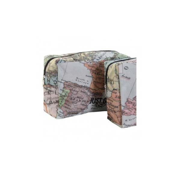 NECESER LIENZO POLIESTER 20X8X14 MAPAMUNDI 2 SURT.