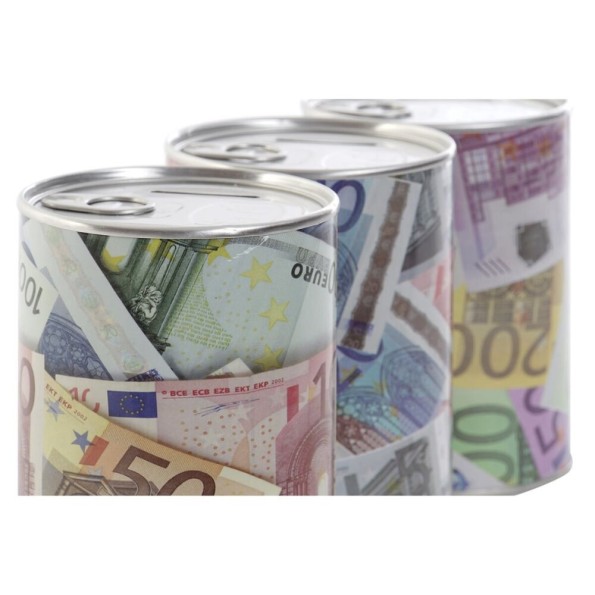 HUCHA METAL 9X9X12 BILLETES 3 SURT.