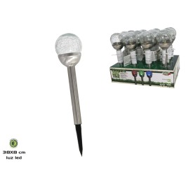 LAMPARA SOLAR ACERO CAMB/COLOR 1 LED 38X8