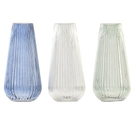 JARRON CRISTAL GRANDE  COLORES NEUTROS 14X14X30 3 SURT.