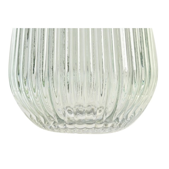 JARRON CRISTAL GRANDE  COLORES NEUTROS 14X14X30 3 SURT.