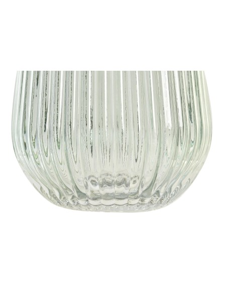 JARRON CRISTAL GRANDE  COLORES NEUTROS 14X14X30 3 SURT.