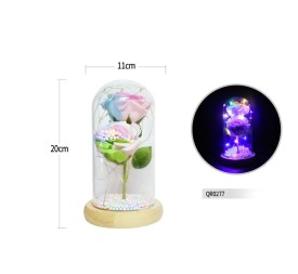 CUPULA LED  DOS ROSAS DECORADA