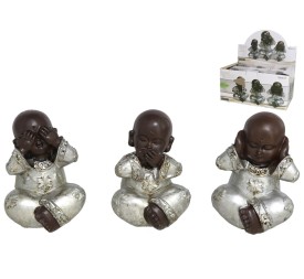 NIÑO BUDA SUERTE NOLU 12 CM 3 STD.-RESIN