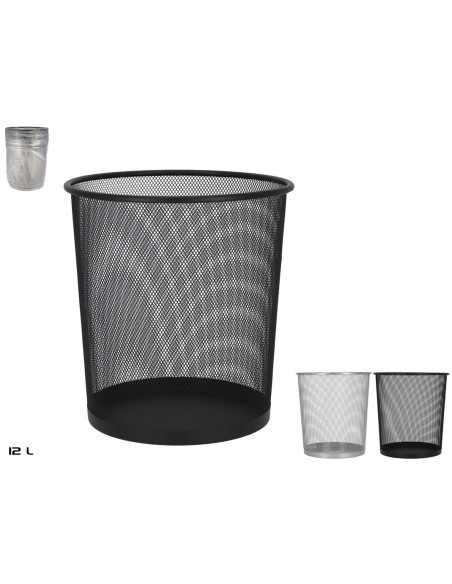 PAPELERA DE METAL 12L 22X26,5X28CM 2 ST