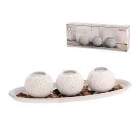 PORTAVELAS X3 LIRIO C/ BANDEJA -MDF