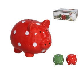 HUCHA CERDITO DOTS 8X10X9CM 2ST