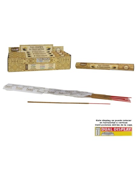 INCIENSO 15G 14 STICKS TULASI NAGCHAMPA PALO SANTO