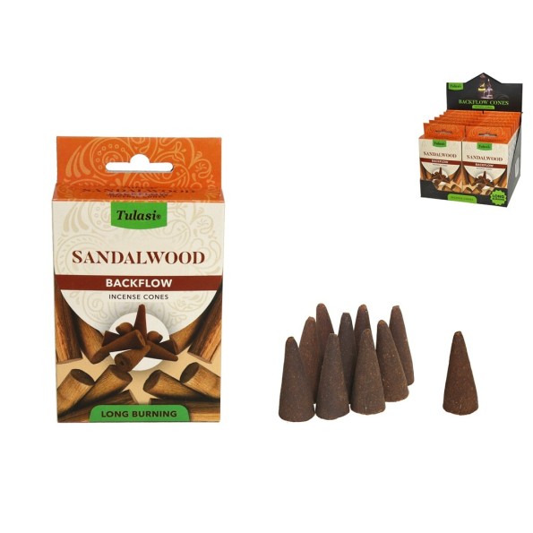 INCIENSO 28G 10 CONOS TULASI SANDALWOOD