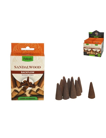 INCIENSO 28G 10 CONOS TULASI SANDALWOOD