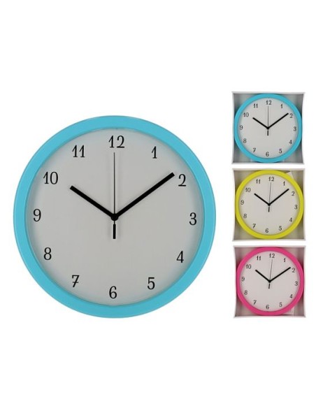 RELOJ DE PARED FEEL 25CM -3 SURT.