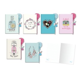 DIARIO C/BOLIGRAFO POMPOM HAPPY LIFE