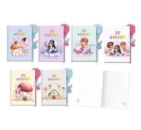 DIARIO C/BOLIGRAFO POMPOM DUENDES