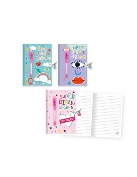 DIARIO C/CANDADO Y BOLIGRAFO TINTA INVISIBLE BEST FRIENDS