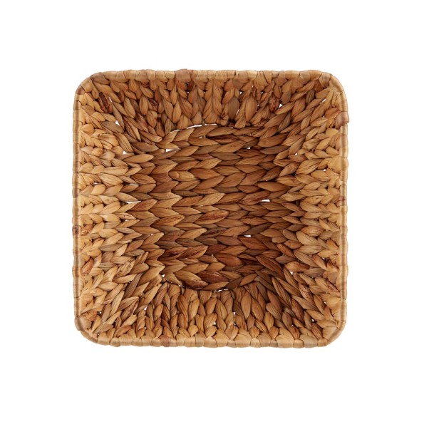 CENTRO DE MESA CUADRADO DE PAJA SIN ASA 25,8 x 25,8 x 8 cm