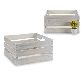 CAJA BLANCO ENVEJECIDO 36X26X18 CM