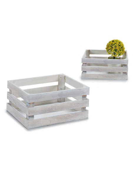 CAJA BLANCO ENVEJECIDO 20X13X9 CM