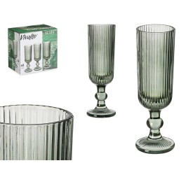 COPA CHAMPAGNE 160ML VERDE MUSGO RAYAS 1 UNIDAD