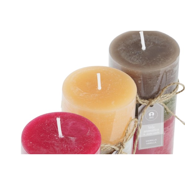 VELA CERA 6,5X6,5X15 80 HORAS 3 SURT.