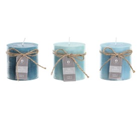 VELA CERA 6,8X6,8X7 215GRa AZUL , 32 HORAS 3 SURT.