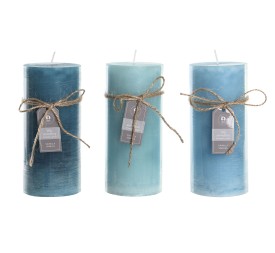 VELA CERA 6,5X6,5X15 450 GR,  AZUL 80 HORAS 3 SURT.