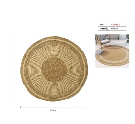 ALFOMBRA DE FIBRA NATURAL CIRCULOS  100CM