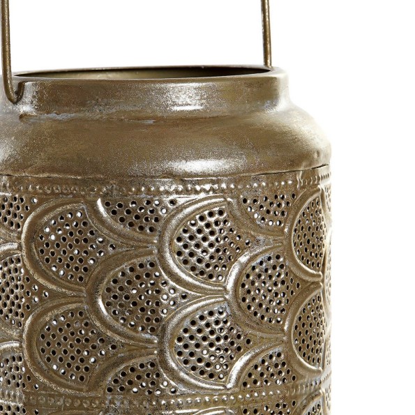 PORTAVELA METAL 15X15X23 DESGASTADO DORADO